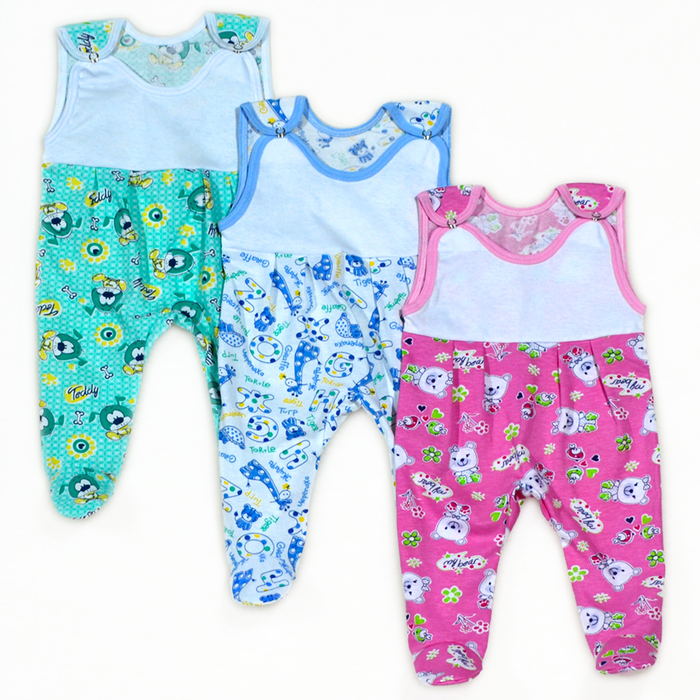 Ползунки детские на лямках, 03104-10, цвет микс, рост 68 см