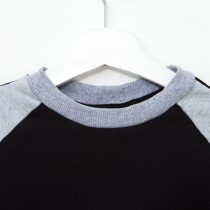 Спортивный костюм детский, рост 110 см, цвет серый/чёрный ОЕ-122ССЧ