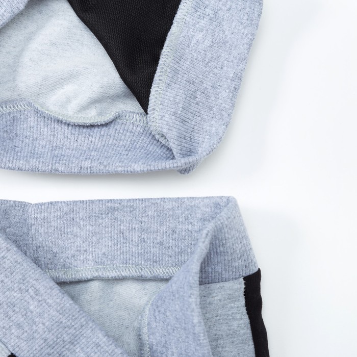 Спортивный костюм детский, рост 116 см, цвет серый/чёрный ОЕ-122ССЧ