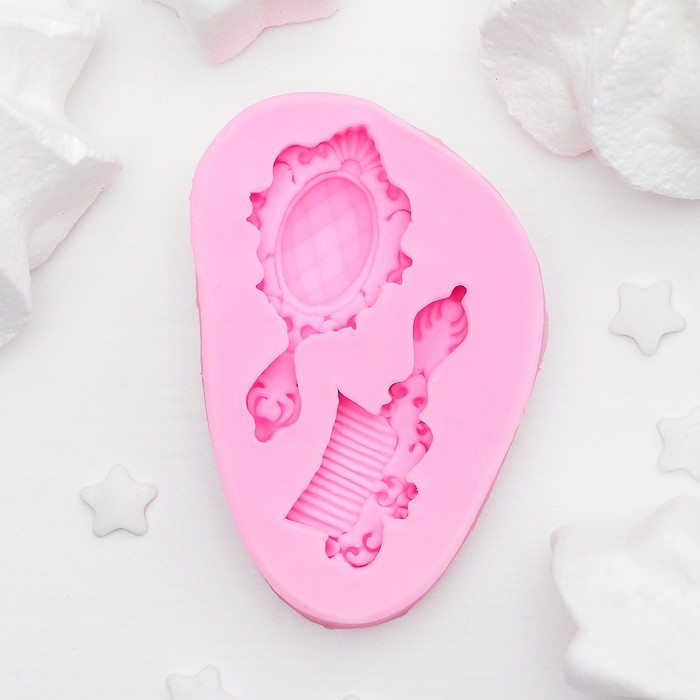 Молд 6,5х4х1 см "Расческа и зеркало"