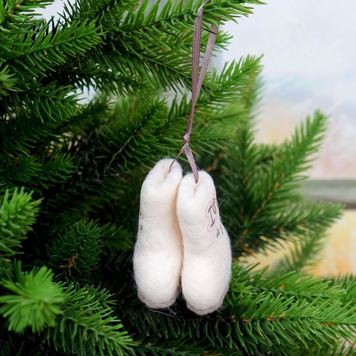 Подвеска «Пара валенок с подшивкой», я люблю тебя, 5,5×4 см, ручная работа