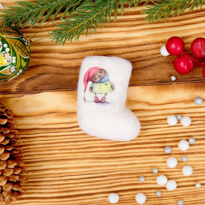 Магнит «Валенок», на мир под своим углом, 5,5×4 см, ручная работа