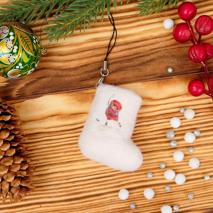 Брелок «Валенок», спорту- да! 5.5 × 4 см, ручная работа