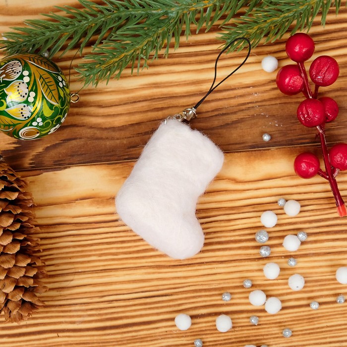 Брелок «Валенок», праздничное настроение, 5.5 × 4 см, ручная работа