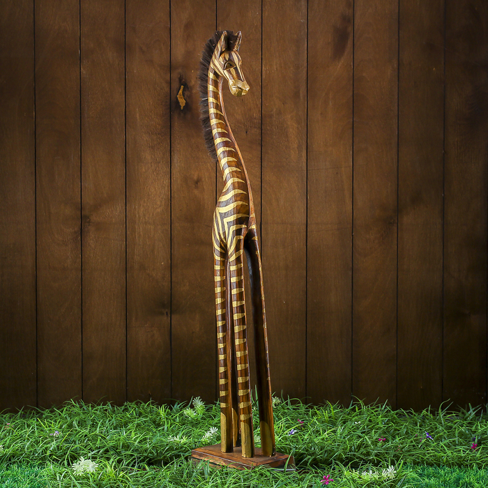 Сувенир дерево "Золотая зебра" 17х10х80 см