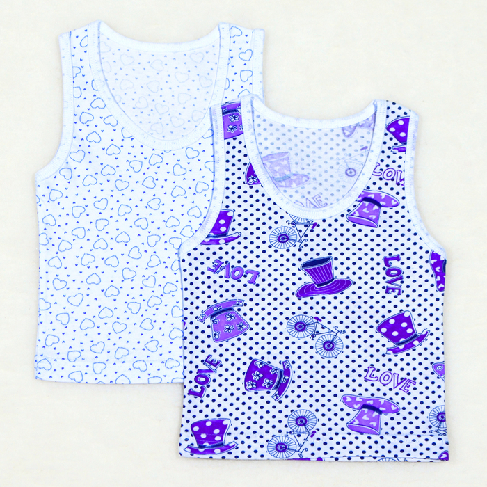 Майка для девочки, 09204-10, цвет микс, рост 68 см