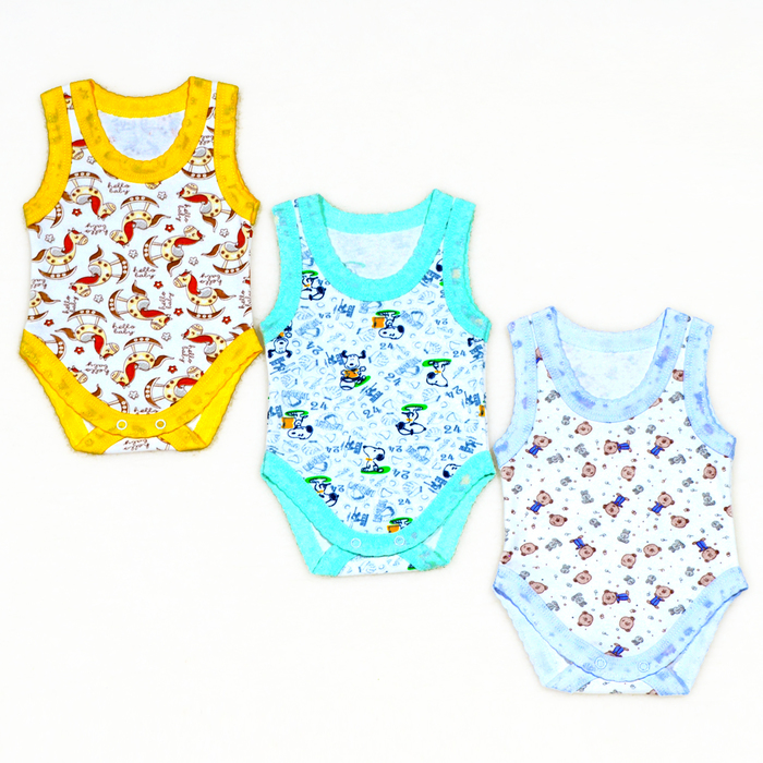 Майка-боди, 11101-12, цвет микс, рост 62 см