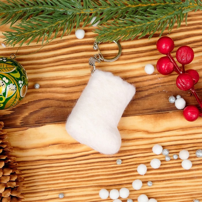 Брелок «Валенок», праздничное настроение, 5,5×4 см, ручная работа