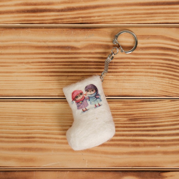 Брелок «Валенок», зимние лакомства, 5,5×4 см, ручная работа