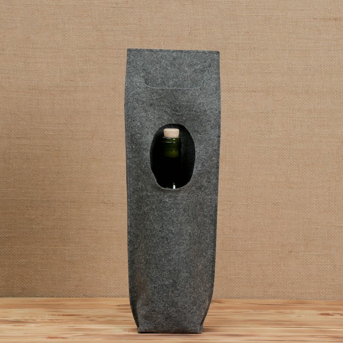 Сумка для бутылки, голубая, ручная работа