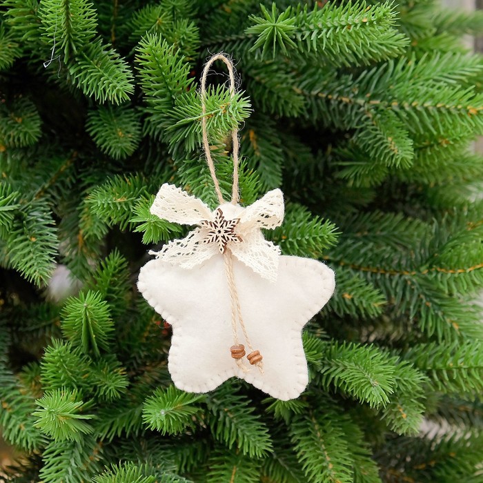 Набор ёлочных игрушек, 4 шт в упаковке, ручная работа