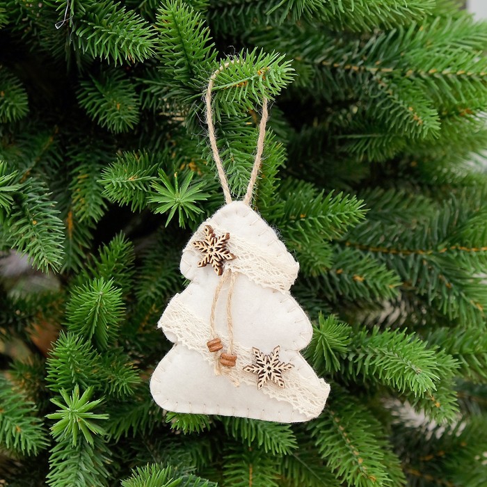 Набор ёлочных игрушек, 4 шт в упаковке, ручная работа