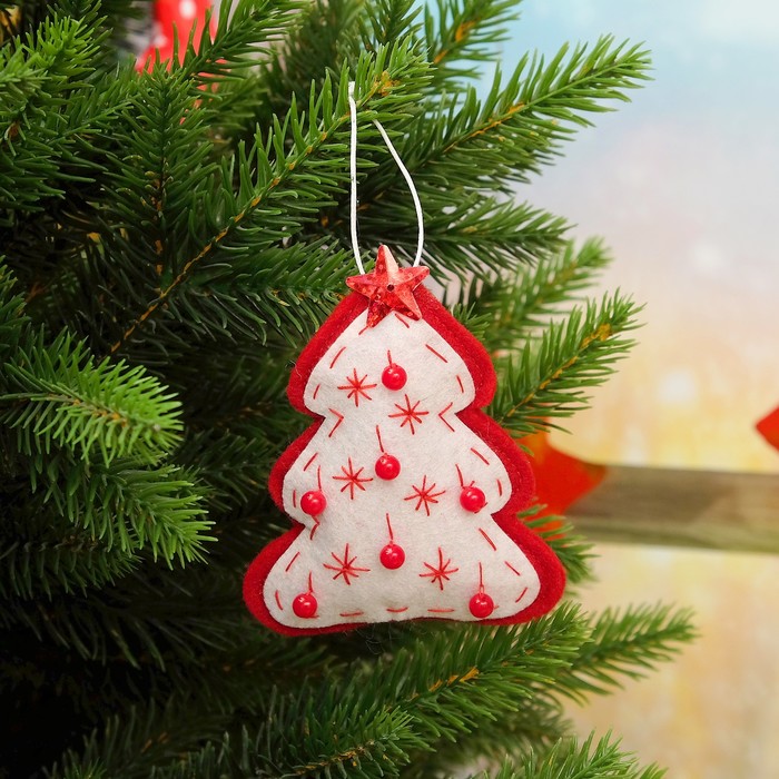 Набор ёлочных игрушек, 3 шт в упаковке, ручная работа