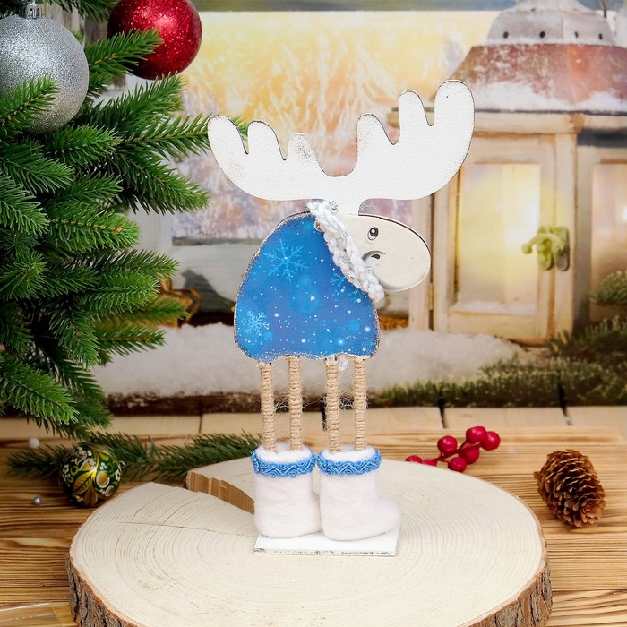 Фигурка «Новогодний лось», 27×8×5 см, ручная работа