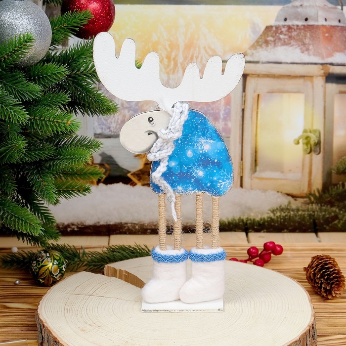 Фигурка «Новогодний лось», 27×8×5 см, ручная работа