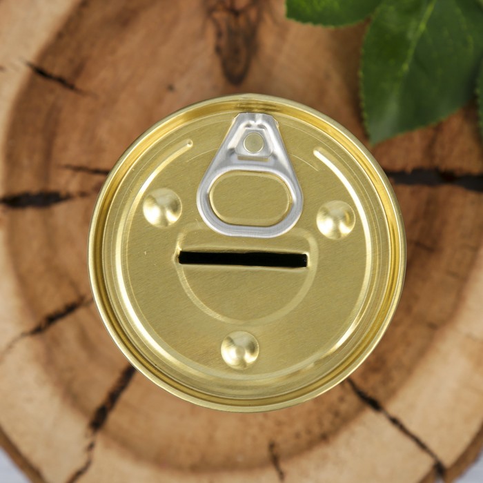 Копилка-банка металл "Кинь монетку" 9,5х7,7х7,7 см