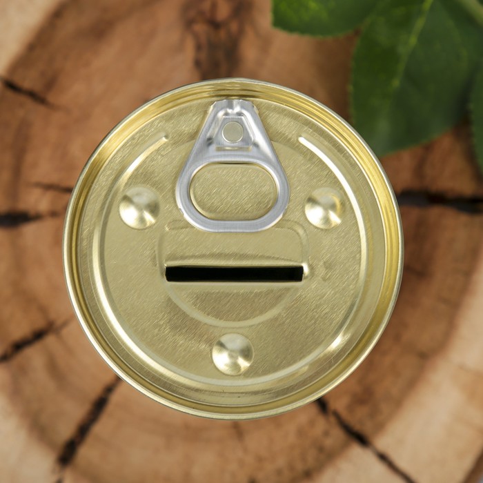 Копилка-банка металл "Люблю деньги" 9,5х7,7х7,7 см