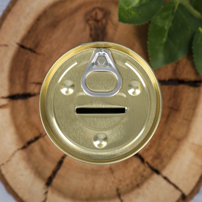 Копилка-банка металл "На отпуск" 9,5х7,7х7,7 см