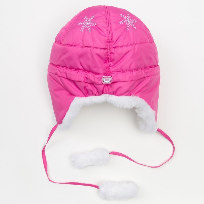 Шапка д/девочки "Снежинка" 81-04-17 (малиновый) 52 размер
