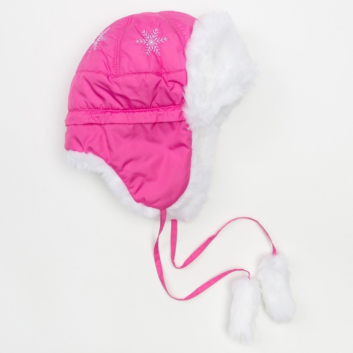 Шапка д/девочки "Снежинка" 81-04-17 (малиновый) 54 размер