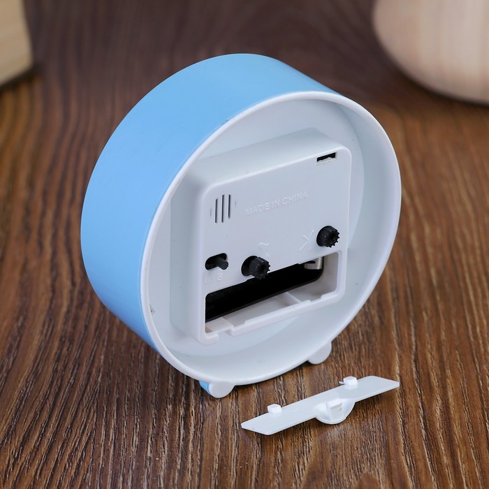 Будильник круг на подставке, циферблат с рисунком, микс d=10см