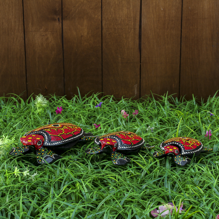 Набор сувенирный &quot;Черепашка тайник&quot;(12,15,20) 20х6х20 см