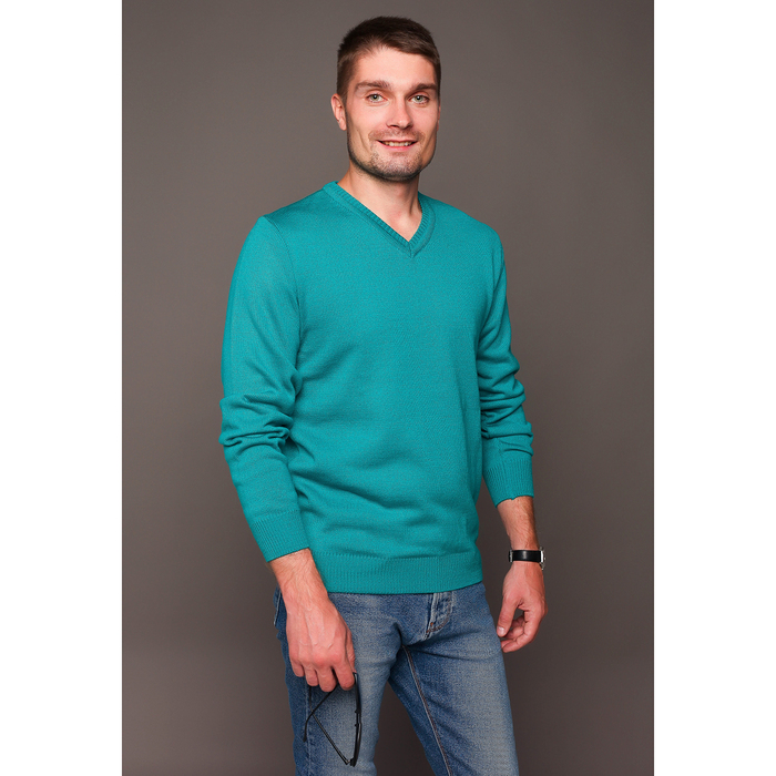 Джемпер мужской цвет бирюза, р-р 48 рост 188-194