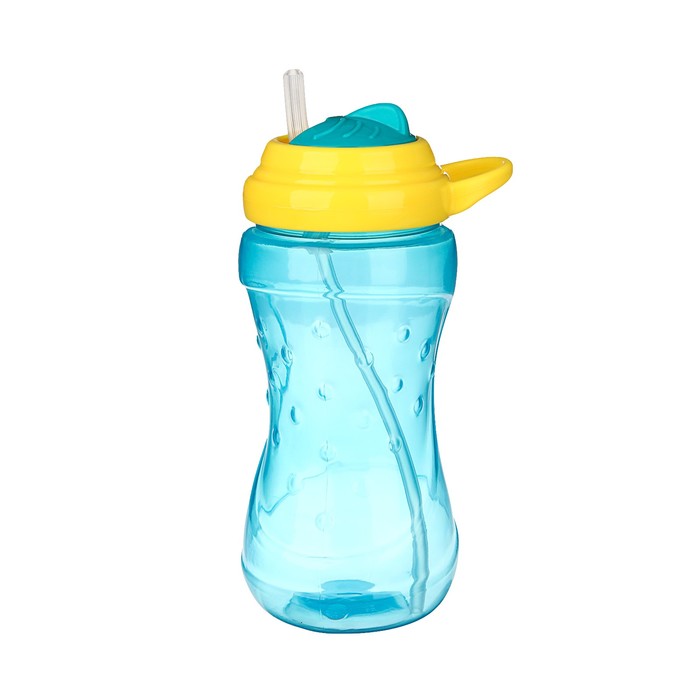 Поильник с силиконовой трубочкой, 450 мл, от 12 мес., цвета МИКС + дополнительная трубочка и ёршик