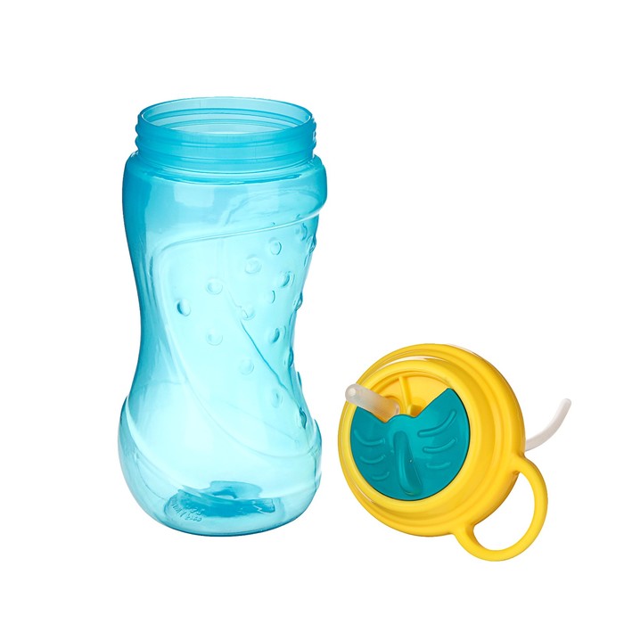 Поильник с силиконовой трубочкой, 450 мл, от 12 мес., цвета МИКС + дополнительная трубочка и ёршик