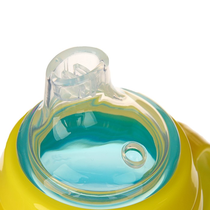 Поильник-непроливайка с ручками и силиконовым спаутом, 300 мл, от 4 мес., цвета МИКС + дополнительная насадка