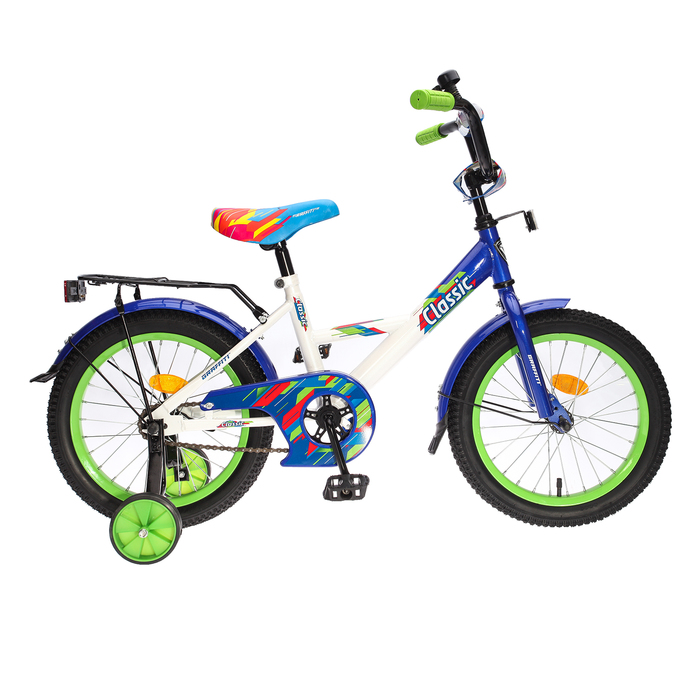 Велосипед 16" Graffiti Classic RUS, цвет белый/темно-синий УЦЕНКА