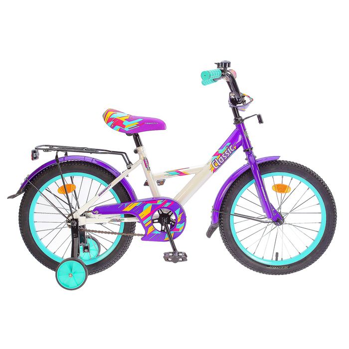 Велосипед 18" Graffiti Classic RUS, цвет белый/темно-фиолетовый УЦЕНКА