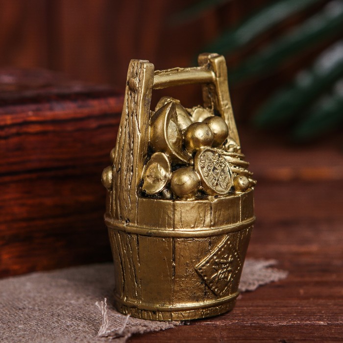 Сувенир "Денежная бочка" полистоун 8,5х5 см