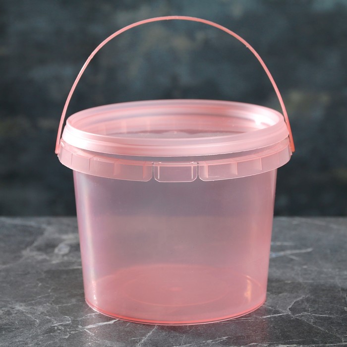 Контейнер пищевой с герметичной крышкой 0,8 л. цвет розовый