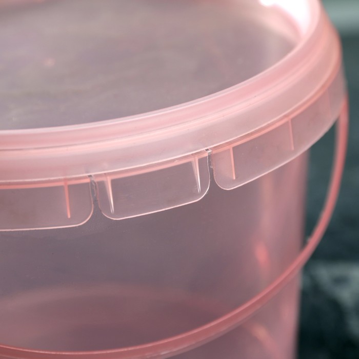 Контейнер пищевой с герметичной крышкой 0,8 л. цвет розовый