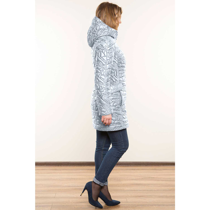 Полупальто женское 1-159-38 цвет жемчужный, р-р 44