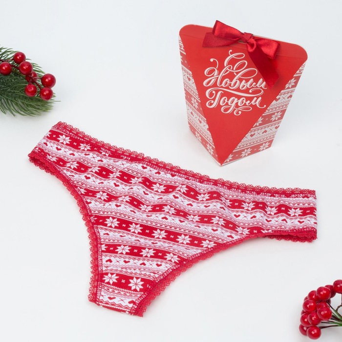 Трусы  женские стринги KAFTAN, красные, р-р S (42-44), хл. 95%; эл. 5%