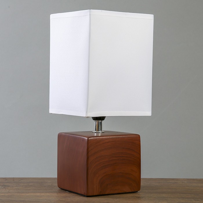 Лампа настольная "Ясеневый куб" Е14 40 Вт 28,5х12,5х12,5 см