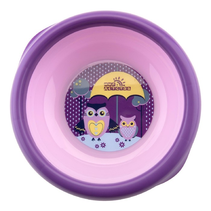 Тарелочка для первых блюд «Совы»/«Еноты», от 4 мес., цвета МИКС