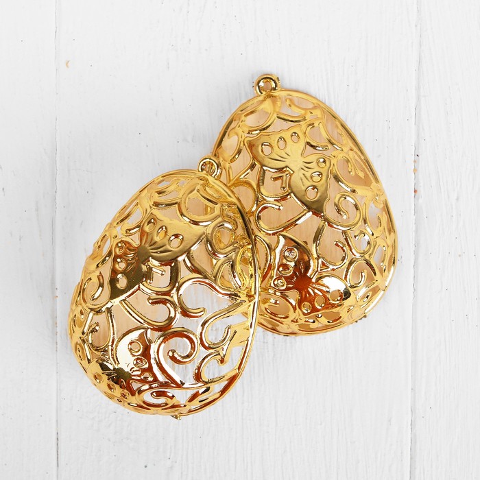 Основа для творчества и декорирования - "Яйцо", цвет золотой