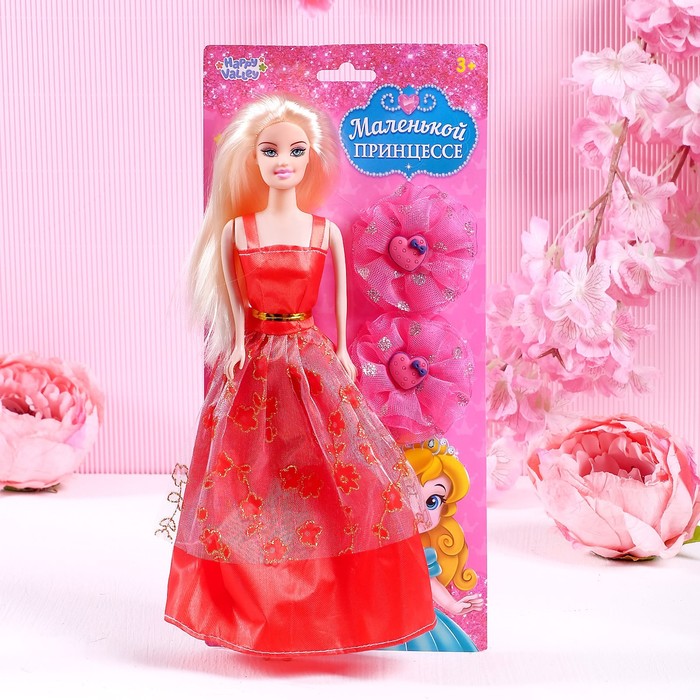 Кукла на подложке с аксессуарами «Маленькой принцессе», МИКС