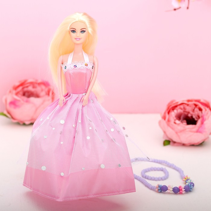 Кукла на подложке с аксессуарами «С днём рождения!», МИКС