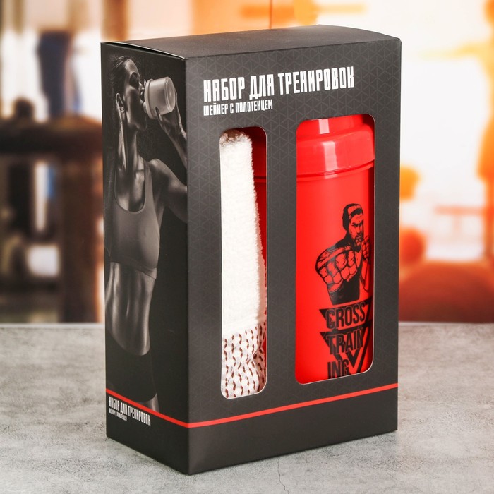 Набор "Cross" шейкер, полотенце