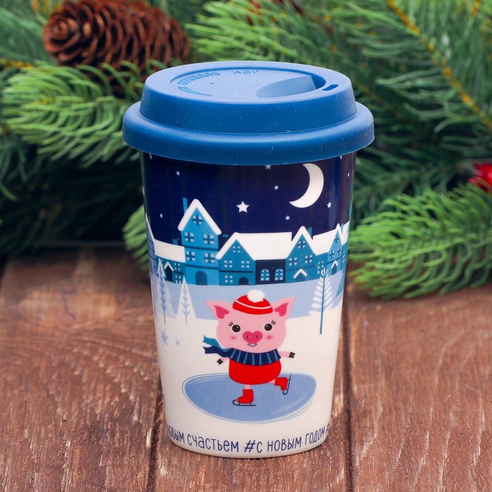 Набор "Новый год исполнит все желания", копилка, стакан 300 мл