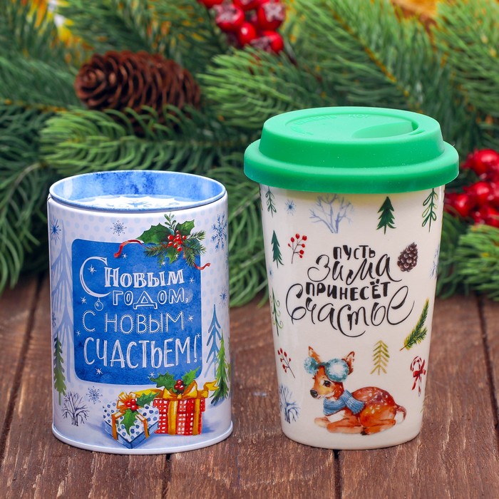 Набор "На счастье", копилка, стакан 300 мл