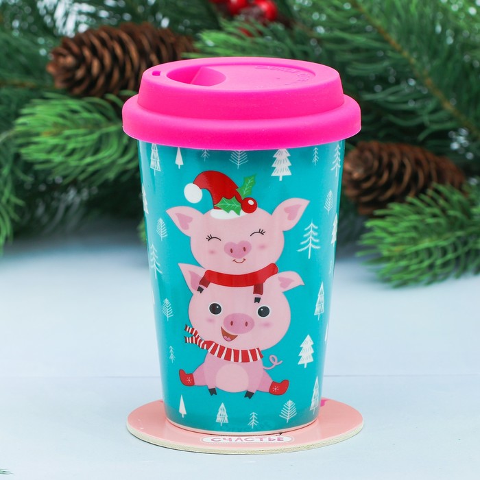 Набор "Верных друзей", термостакан 300 мл, подставка