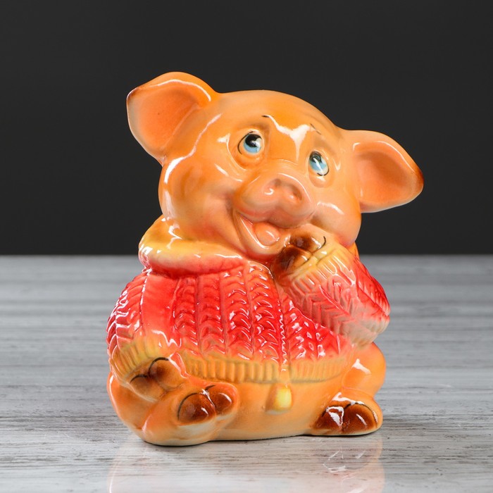 Копилка "Свинка Борька" глазурь, микс