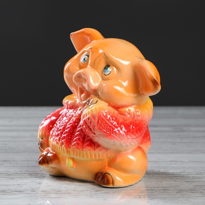 Копилка "Свинка Борька" глазурь, микс