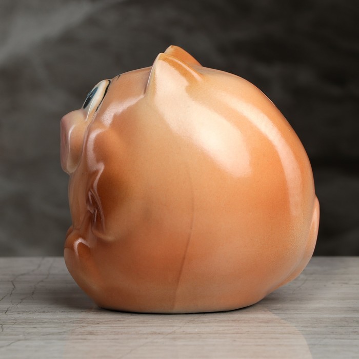 Копилка "Свинка Шарик" малая, глазурь, микс