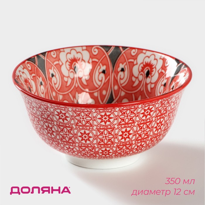 Салатник «Джавлон», 12 × 6 см, красный